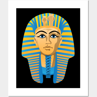 Egyptian Golden Pharaoh Burial Mask Posters and Art